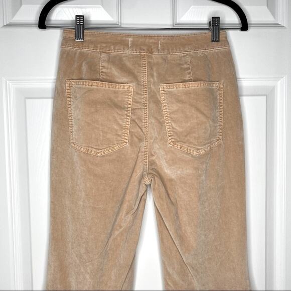 FREE PEOPLE Womens Velvet Bellbottom Super Flare Pants Peach Beige Size 26 - Picture 8 of 8